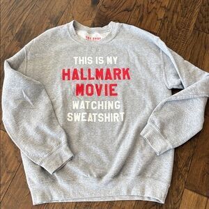 The Shop Forward Womens Gray Hallmark Movie Watching Oversized Sweatshirt Size M